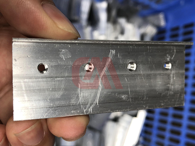 Aluminum parts drilling and tapping