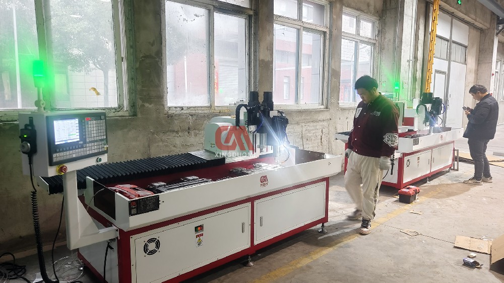 DUOMI CNC 3 Axis Drilling Machines in Real Production Lines